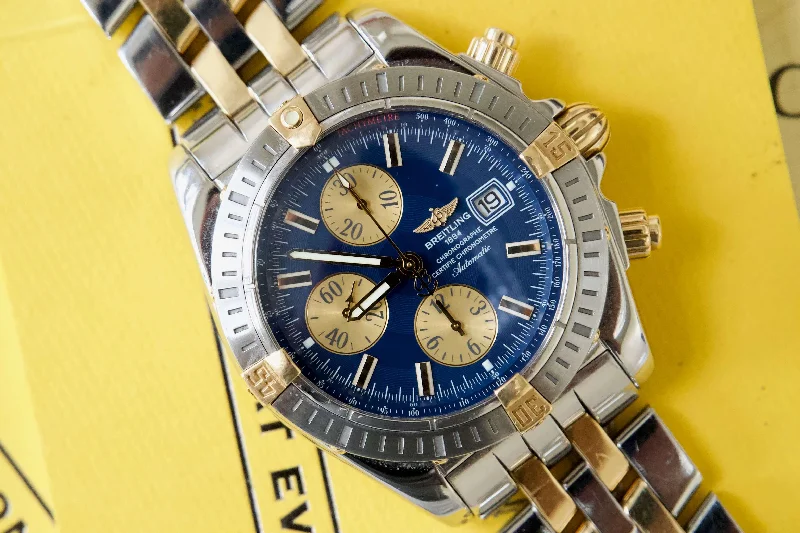 SOLD OUT: Breitling Chronomat Evolution B13356 Two Tone 44mm Box and Papers B1335611