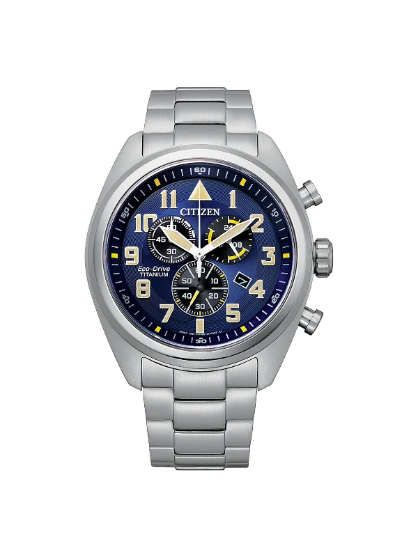 SALE Citizen Eco-Drive Super Titanium Chronograph Watch 44mm AT2480-57L *Ex-Display*