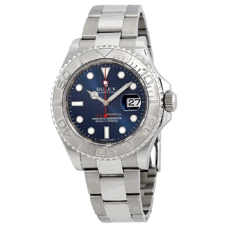 Rolex Yacht-Master 40 New Steel Platinum Blue Dial Mens 116622