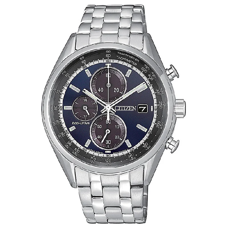 Citizen Men's CA0451-89L Eco-Drive Chrono Blue Dial Watch