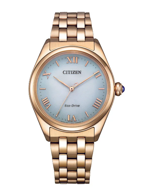 Citizen- Lds Eco-Drive Bracelet Stainless Steel Yellow-EM1143-81X-789117