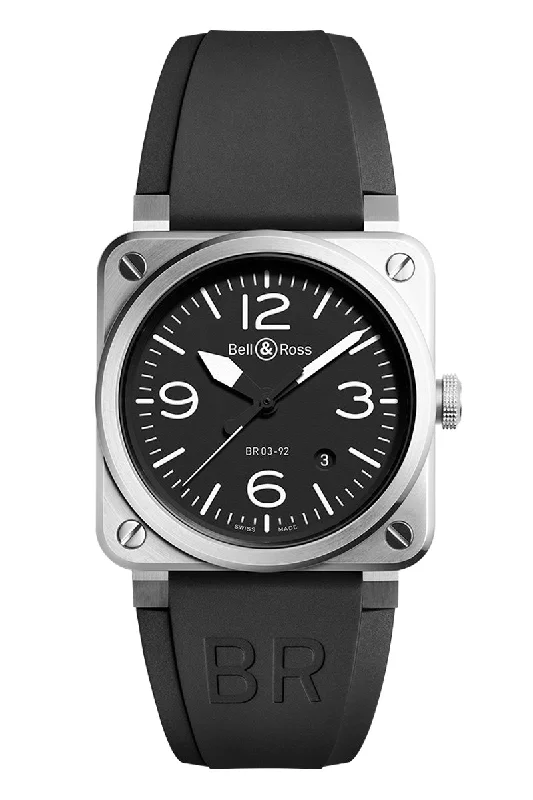 Bell & Ross BR03-92 Auto Black Steel BR0392-BLC-ST