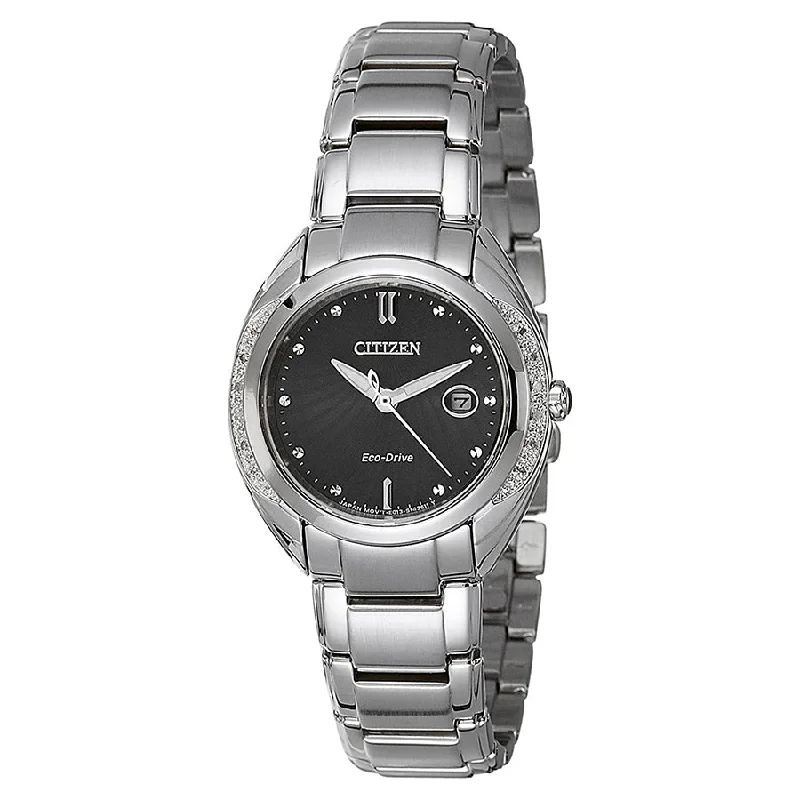 Citizen Ladies EW2250-59E Eco-Drive Black Dial Watch