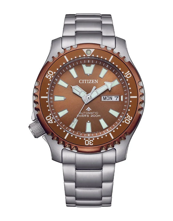 Citizen - Promaster Fugu Gents Auto Strap Limited Edition Stainless Steel Silver WR200 - NY0164-65X- 789106