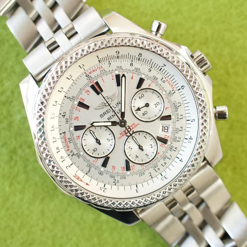 SOLDOUT: Breitling Bentley A25362 48MM Chronograph White Steel Travel Box and Papers 2010