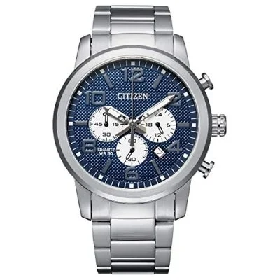 Citizen Men's Quartz Stainless Steel Strap, Silver, 22 Casual Watch AN8050-51M