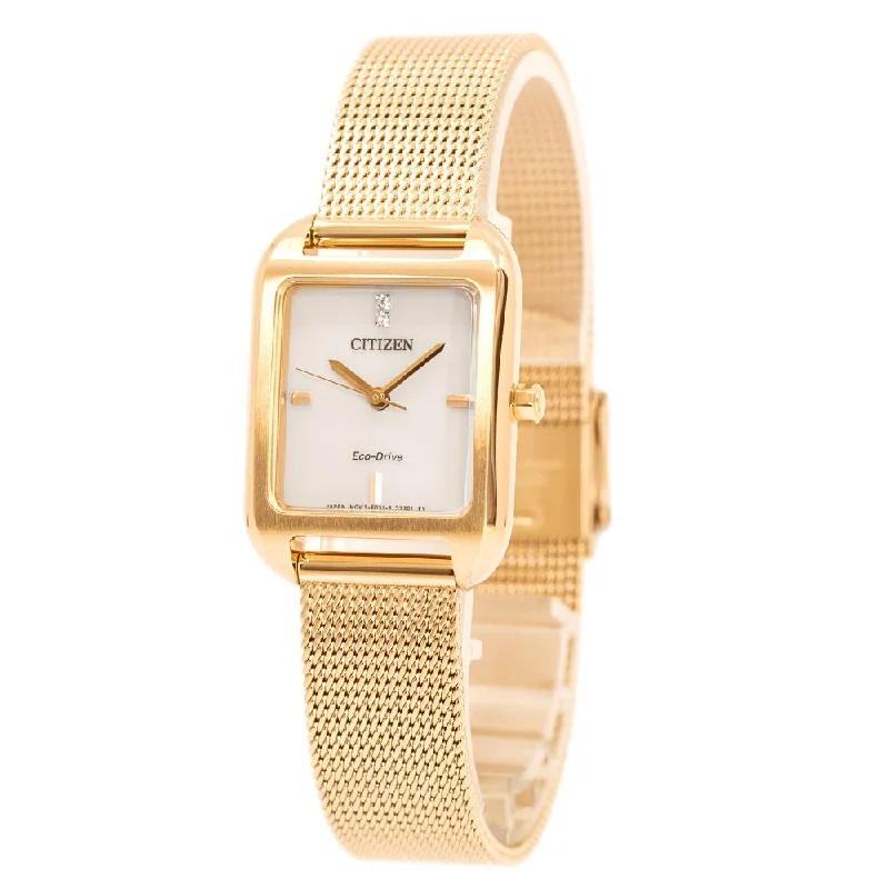 Citizen Ladies EM0493-85P Eco-Drive Pink Gold PVD Watch