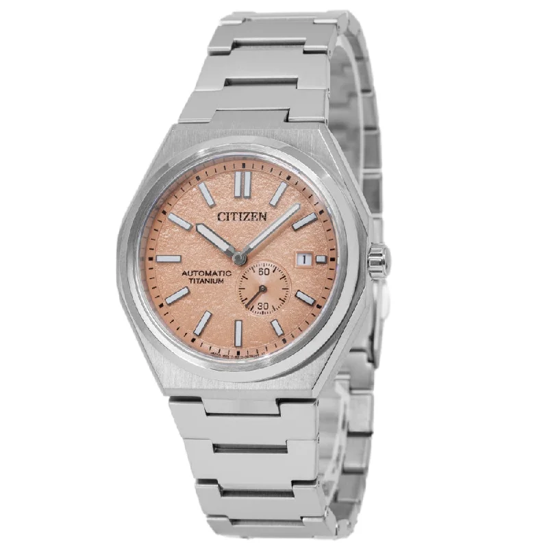 Citizen Men's NJ0180-80Z Super Titanium Salmon Dial Auto