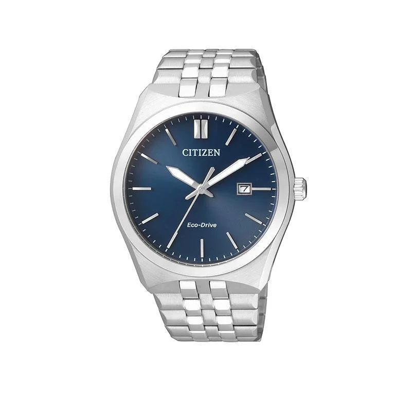 Citizen Eco-Drive Blue Dial Date Dress Watch