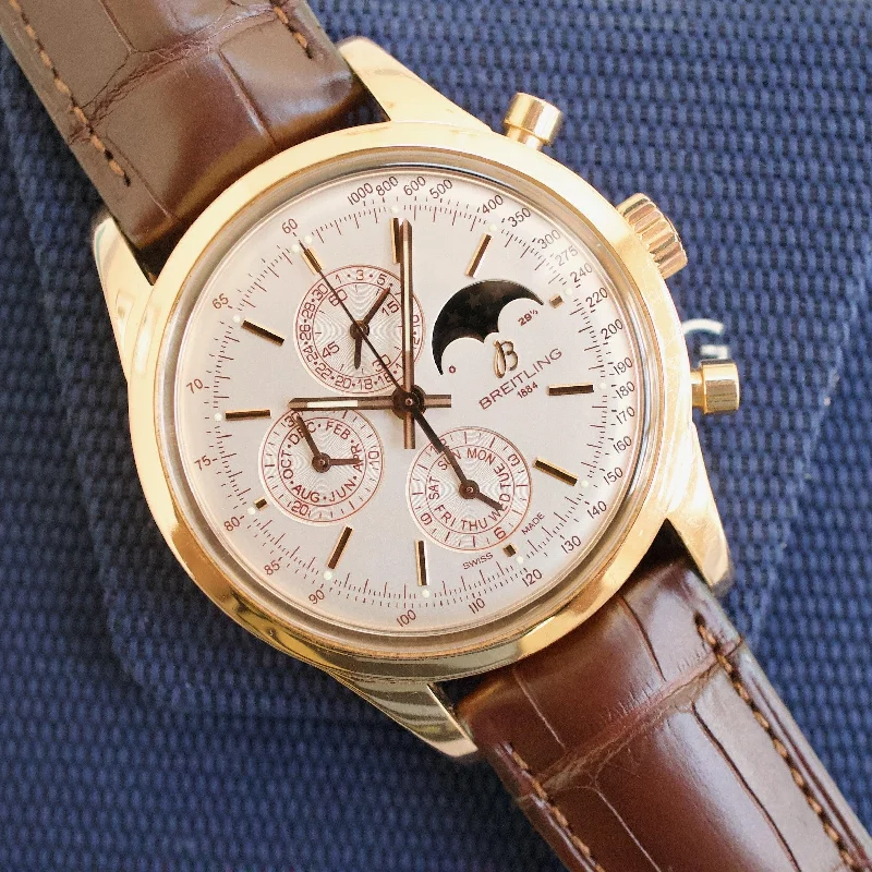 SOLDOUT: Breitling Transocean Chronograph 1461 R19310 43MM 18K Solid Rose Gold Limited to 500 Box