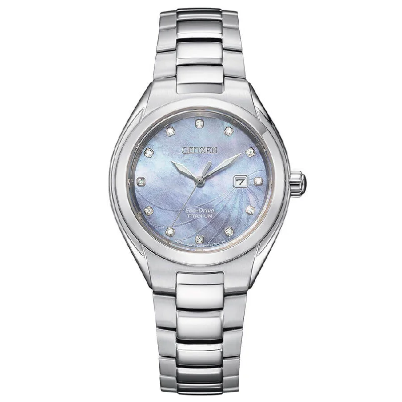 Citizen Ladies EW2611-87N SuperTitanium Blue MOP Dial Watch