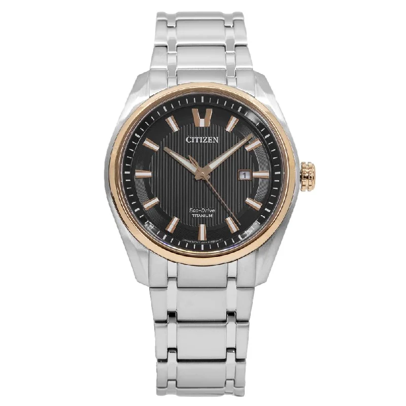 Citizen Mens AW1244-56E Super Titanium 1240 Black Dial