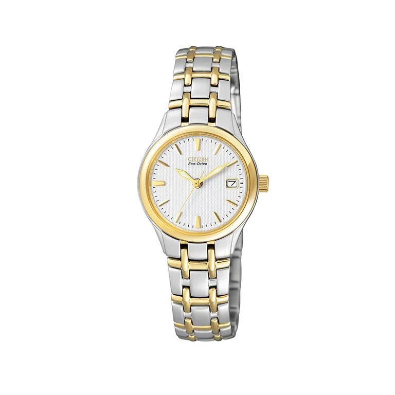 Citizen Eco-Drive Lds 2 Tone Date Dress Watch