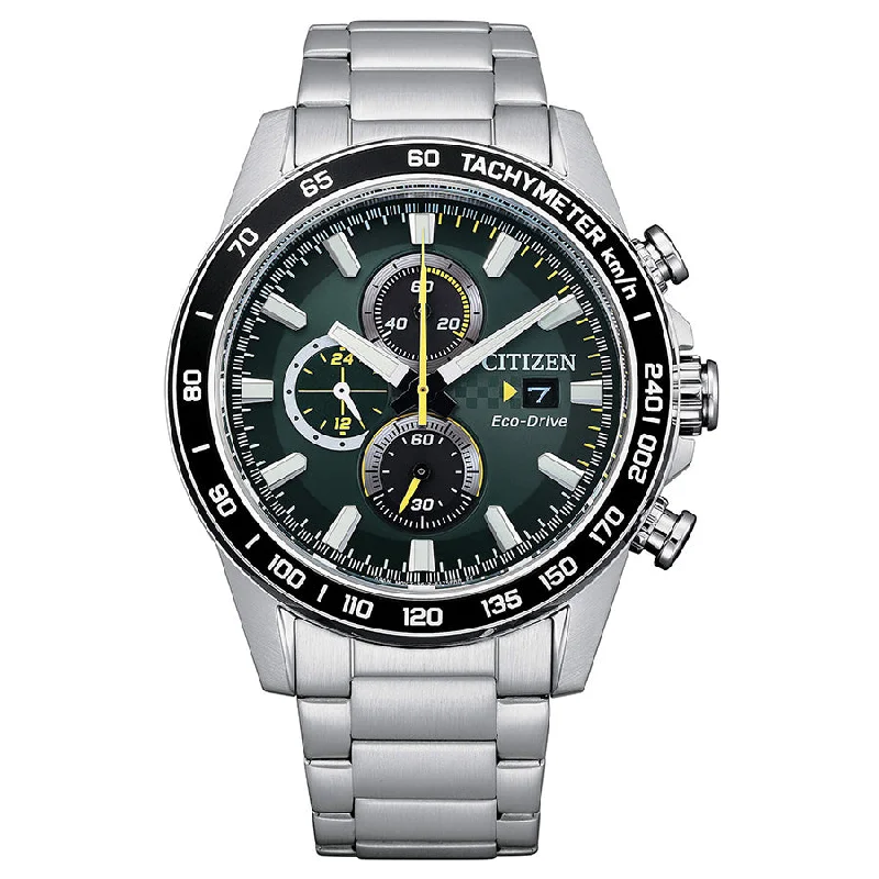 Citizen Men's CA0780-87X Eco-Drive Chrono Racing Green Watch