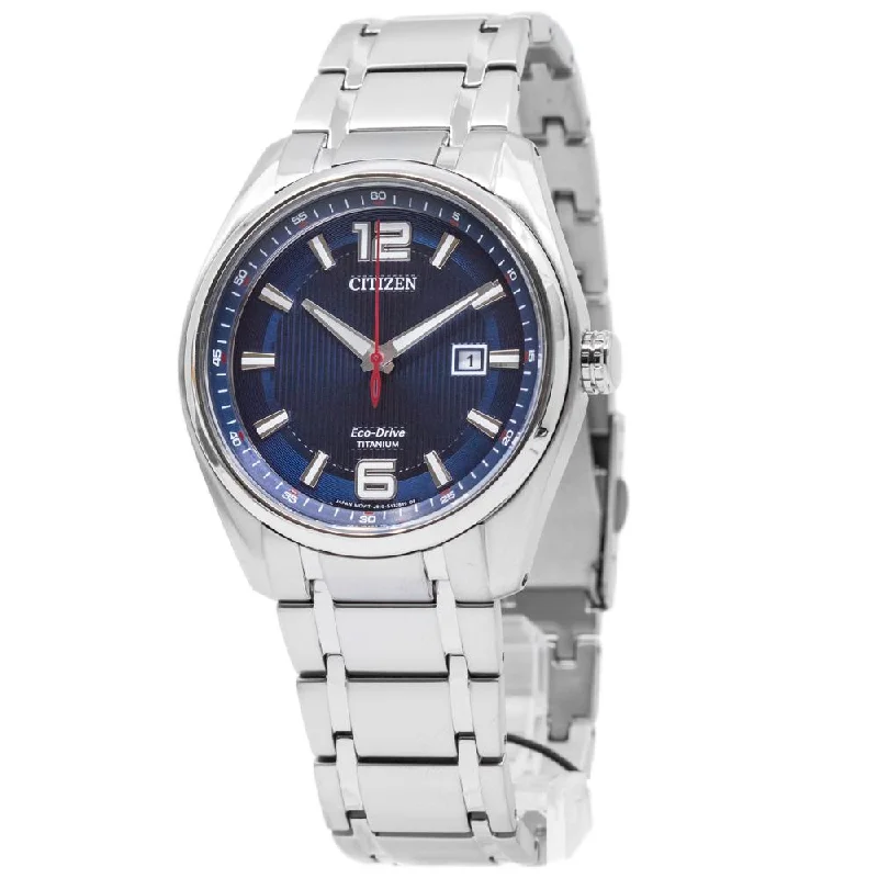 Citizen Men's AW1240-57M Super Titanium Eco-Drive Blue Dial