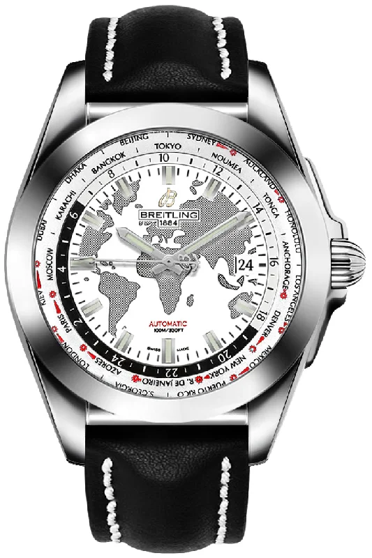 Breitling Galactic Unitime World Map White 44mm Dial